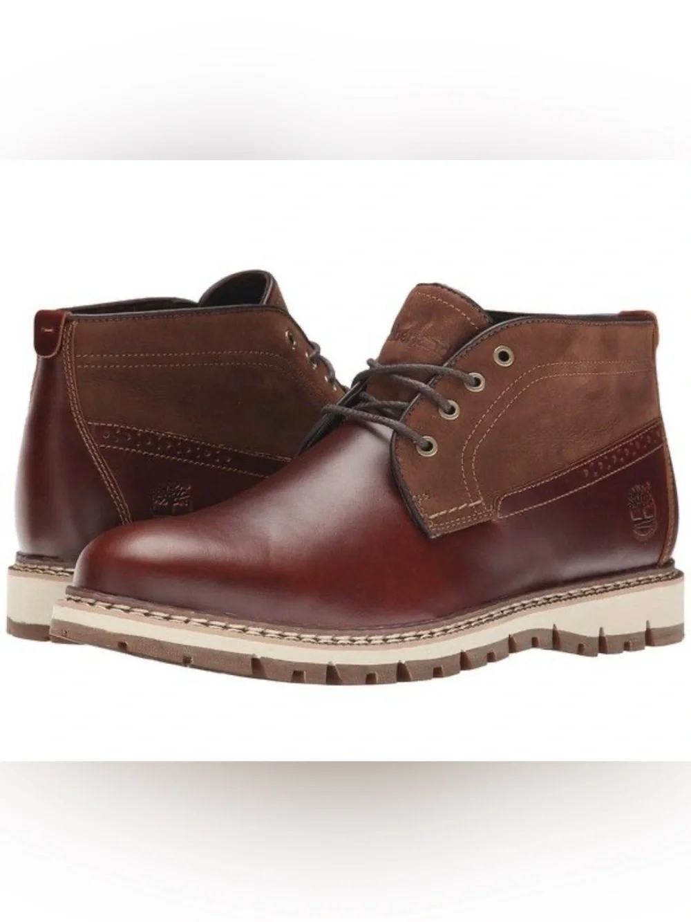 Timberland Men's Two-Tone Brown Leather Chukka Boots